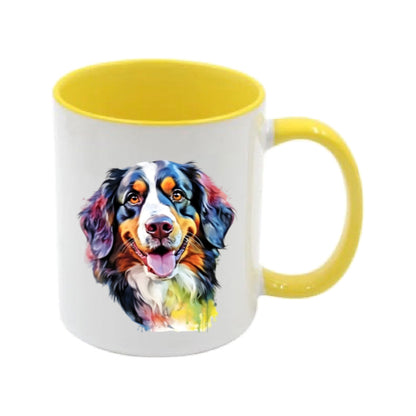 Mug - 11oz - Bernese Mountain Dog in vibrant watercolours 1