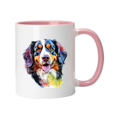 Mug - 11oz - Bernese Mountain Dog in vibrant watercolours 1