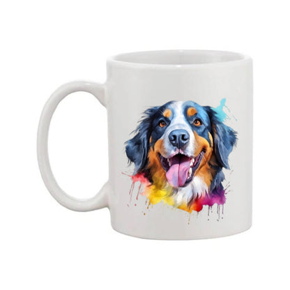 Mug - 11oz - Bernese Mountain Dog in vibrant watercolours 2