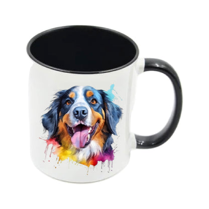 Mug - 11oz - Bernese Mountain Dog in vibrant watercolours 2