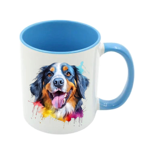 Mug - 11oz - Bernese Mountain Dog in vibrant watercolours 2