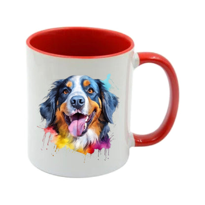 Mug - 11oz - Bernese Mountain Dog in vibrant watercolours 2