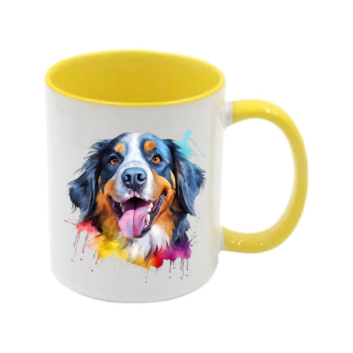 Mug - 11oz - Bernese Mountain Dog in vibrant watercolours 2