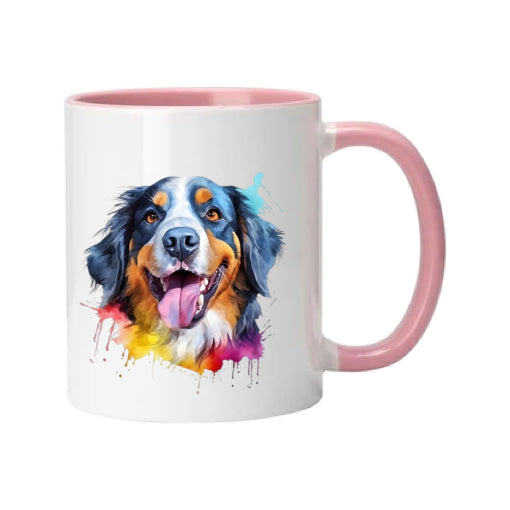 Mug - 11oz - Bernese Mountain Dog in vibrant watercolours 2