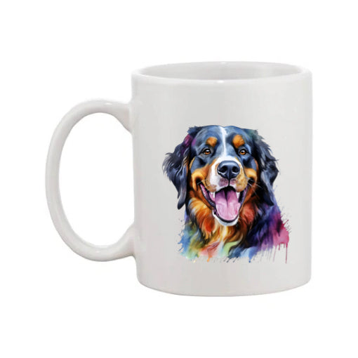 Mug - 11oz - Bernese Mountain Dog in vibrant watercolours 3