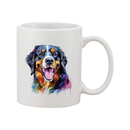 Mug - 11oz - Bernese Mountain Dog in vibrant watercolours 3