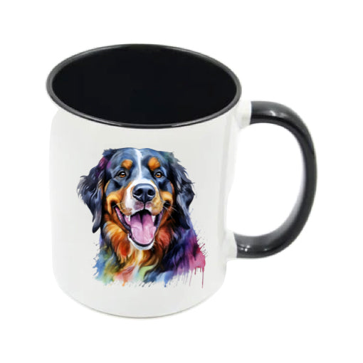 Mug - 11oz - Bernese Mountain Dog in vibrant watercolours 3