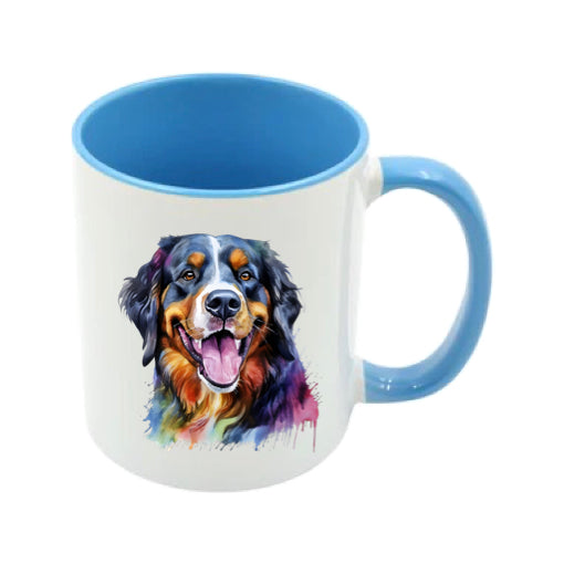 Mug - 11oz - Bernese Mountain Dog in vibrant watercolours 3