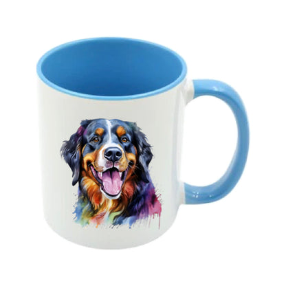 Mug - 11oz - Bernese Mountain Dog in vibrant watercolours 3