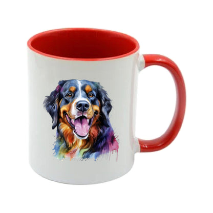 Mug - 11oz - Bernese Mountain Dog in vibrant watercolours 3