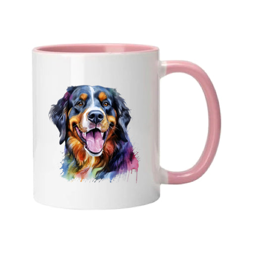 Mug - 11oz - Bernese Mountain Dog in vibrant watercolours 3