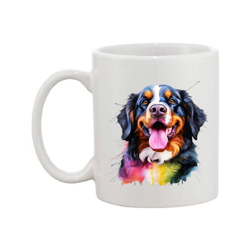 Mug - 11oz - Bernese Mountain Dog in vibrant watercolours 4