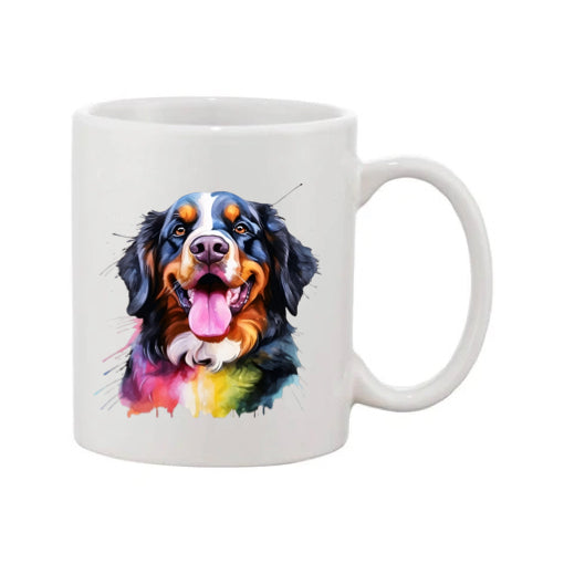 Mug - 11oz - Bernese Mountain Dog in vibrant watercolours 4