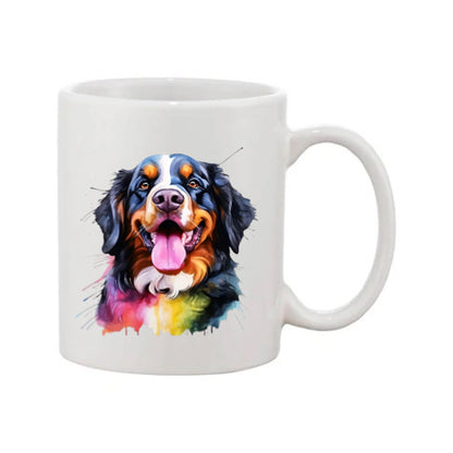Mug - 11oz - Bernese Mountain Dog in vibrant watercolours 4