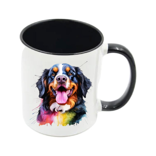 Mug - 11oz - Bernese Mountain Dog in vibrant watercolours 4