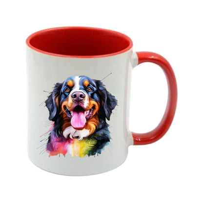 Mug - 11oz - Bernese Mountain Dog in vibrant watercolours 4