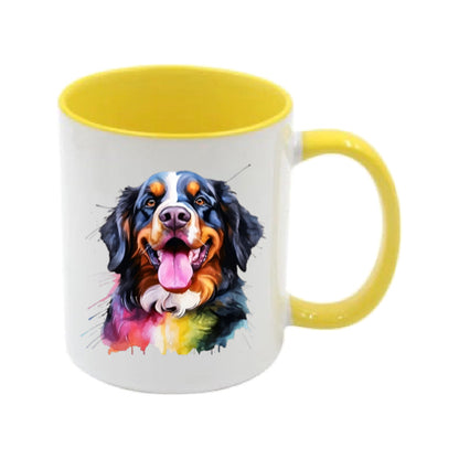 Mug - 11oz - Bernese Mountain Dog in vibrant watercolours 4