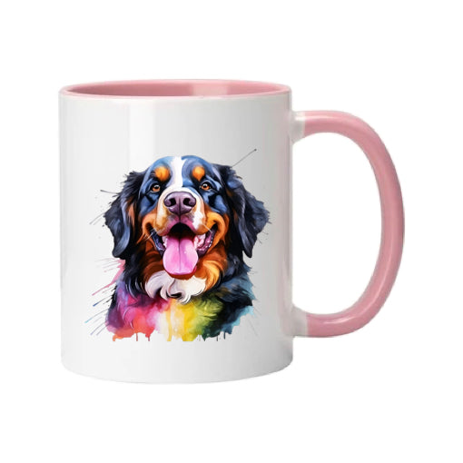 Mug - 11oz - Bernese Mountain Dog in vibrant watercolours 4