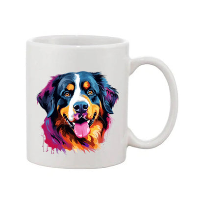 Mug - 11oz - Bernese Mountain Dog in vibrant watercolours 5