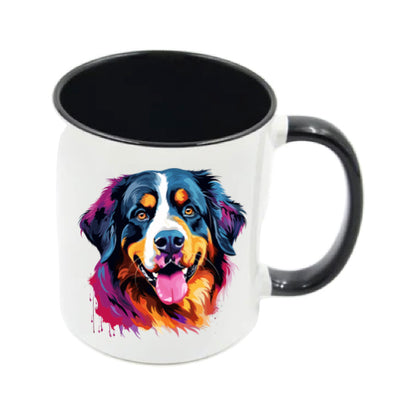 Mug - 11oz - Bernese Mountain Dog in vibrant watercolours 5