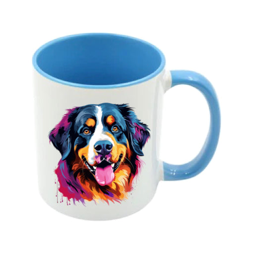 Mug - 11oz - Bernese Mountain Dog in vibrant watercolours 5