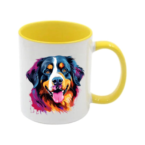 Mug - 11oz - Bernese Mountain Dog in vibrant watercolours 5