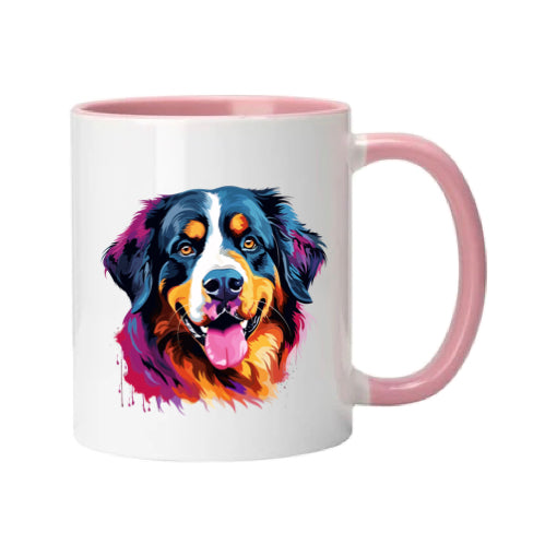 Mug - 11oz - Bernese Mountain Dog in vibrant watercolours 5