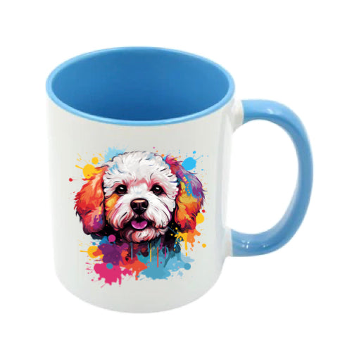 Mug - 11oz - Bichon Frise dog in vibrant watercolours 5