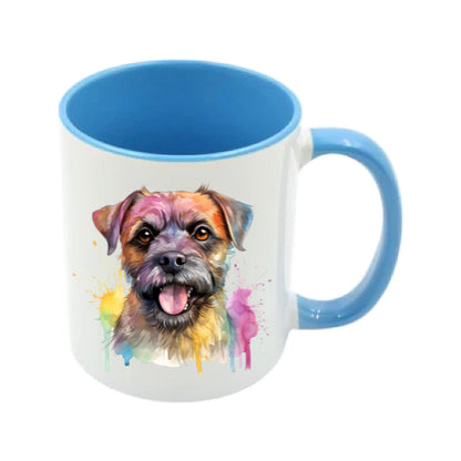 Mug - 11oz - Border Terrier in vibrant watercolours 1