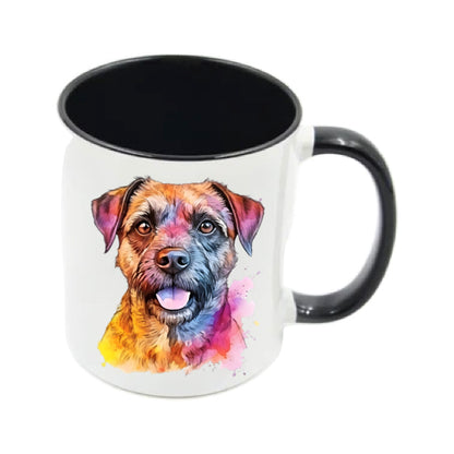 Mug - 11oz - Border Terrier in vibrant watercolours 2