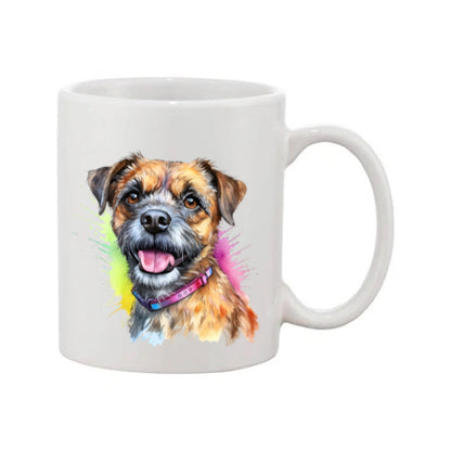 Mug - 11oz - Border Terrier in vibrant watercolours 3