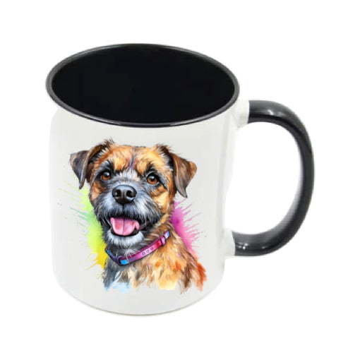 Mug - 11oz - Border Terrier in vibrant watercolours 3