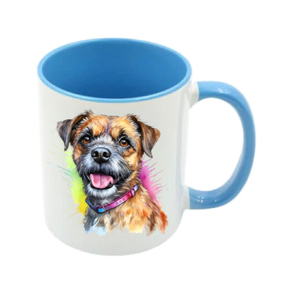 Mug - 11oz - Border Terrier in vibrant watercolours 3