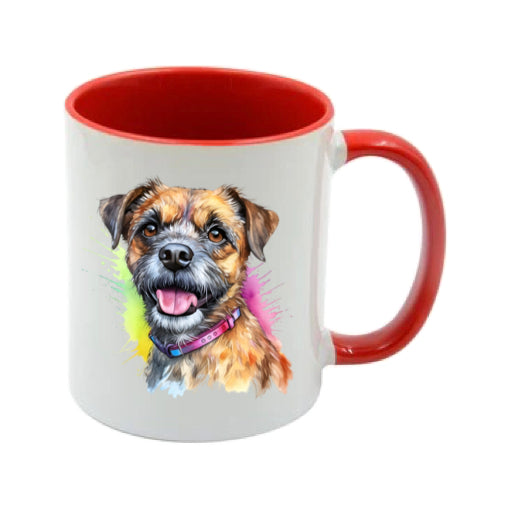 Mug - 11oz - Border Terrier in vibrant watercolours 3