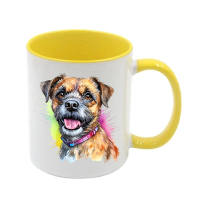Mug - 11oz - Border Terrier in vibrant watercolours 3