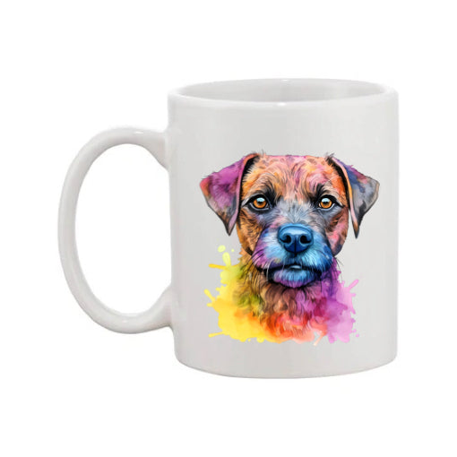 Mug - 11oz - Border Terrier in vibrant watercolours 4