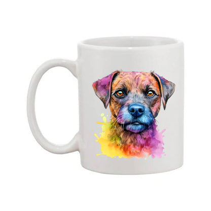 Mug - 11oz - Border Terrier in vibrant watercolours 4