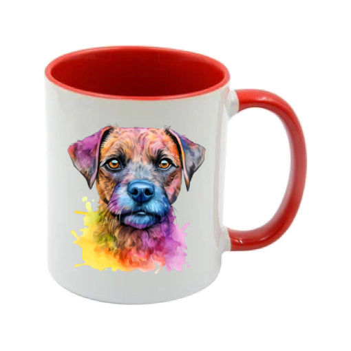 Mug - 11oz - Border Terrier in vibrant watercolours 4