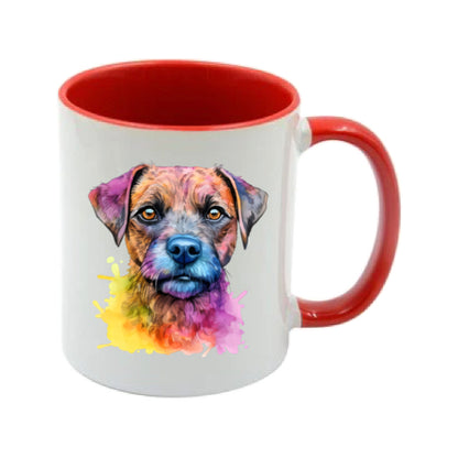Mug - 11oz - Border Terrier in vibrant watercolours 4