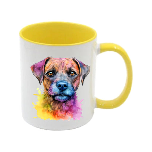 Mug - 11oz - Border Terrier in vibrant watercolours 4
