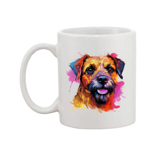Mug - 11oz - Border Terrier in vibrant watercolours 5