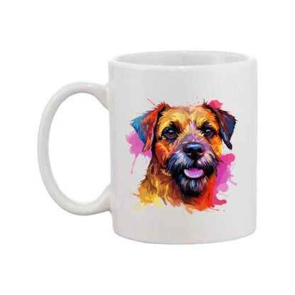 Mug - 11oz - Border Terrier in vibrant watercolours 5