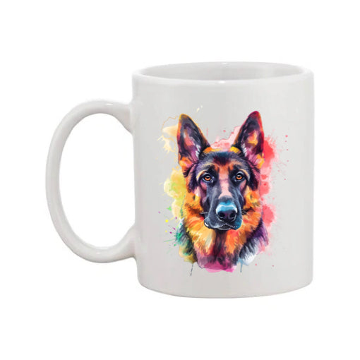 Mug - 11oz - German Shepherd in vibrant watercolours 2
