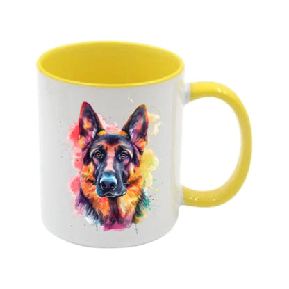 Mug - 11oz - German Shepherd in vibrant watercolours 2