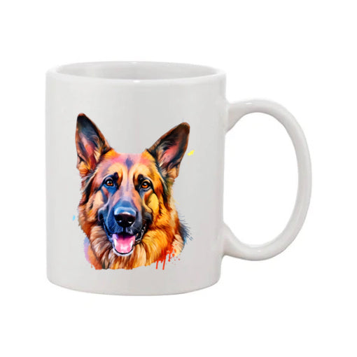 Mug - 11oz - German Shepherd in vibrant watercolours 3