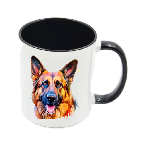 Mug - 11oz - German Shepherd in vibrant watercolours 3