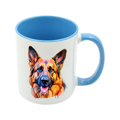 Mug - 11oz - German Shepherd in vibrant watercolours 3
