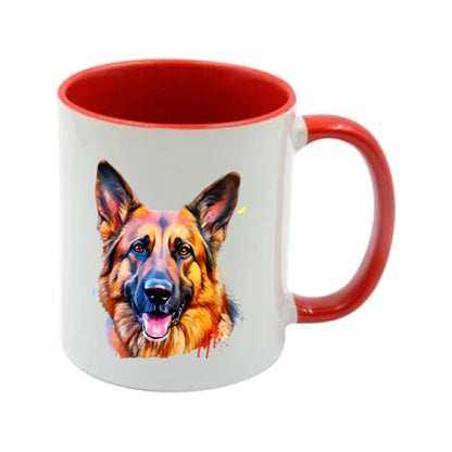 Mug - 11oz - German Shepherd in vibrant watercolours 3