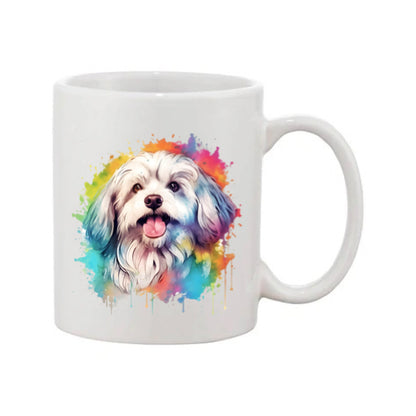 Mug - 11oz - Havanese Dog in vibrant watercolours 3