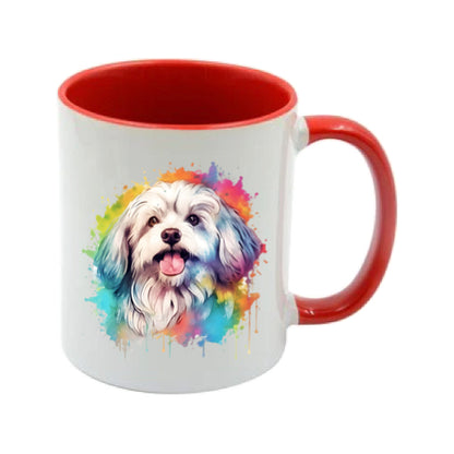 Mug - 11oz - Havanese Dog in vibrant watercolours 3
